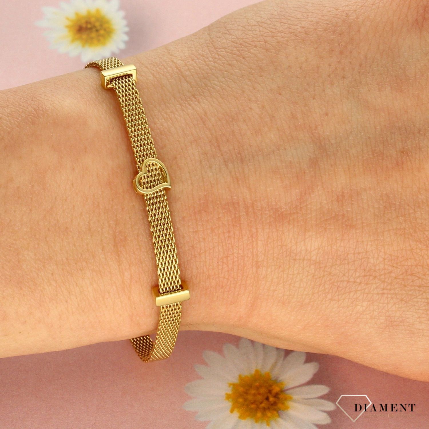 Złota bransoletka damska 585 białe i żółte złoto S2B000000 452.jpg